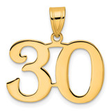 Image of 14K Yellow Gold Polished Number 30 Pendant