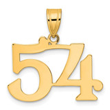 Image of 14K Yellow Gold Polished Number 54 Pendant