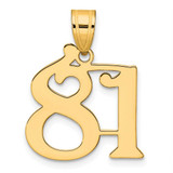 Image of 14K Yellow Gold Polished Number 81 Pendant