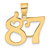 Image of 14K Yellow Gold Polished Number 87 Pendant