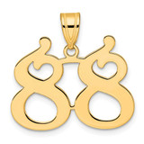 Image of 14K Yellow Gold Polished Number 88 Pendant