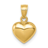 Image of 14k Yellow Gold Polished One-sided Heart Pendant