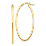 Image of 40mm 14K Yellow Gold Polished Oval Hoop Earrings LE554
