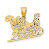 Image of 14K Yellow Gold Polished Sleigh Pendant