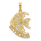 Image of 14K Yellow Gold Polished St. Thomas Under Angelfish Pendant