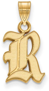 Image of 14K Yellow Gold Rice University Small Pendant by LogoArt (4Y001WMR)