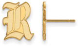 Image of 14K Yellow Gold Rice University Small Post Earrings by LogoArt