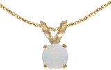 Image of 14k Yellow Gold Round Opal Pendant (Chain NOT included) (CM-P1414X-10)