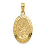 Image of 14K Yellow Gold Saint Christopher Medal Pendant K5082