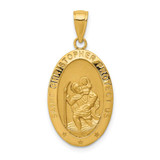 Image of 14K Yellow Gold Saint Christopher Medal Pendant M1478