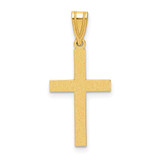 Image of 14K Yellow Gold Satin Cross Pendant XR100