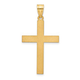 Image of 14K Yellow Gold Satin Cross Pendant XR103