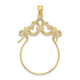Image of 14K Yellow Gold Scroll Framed Charm Holder Pendant