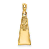 Image of 14K Yellow Gold Scuba Flipper Pendant K7748