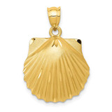 Image of 14K Yellow Gold Seashell Pendant C129