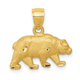 Image of 14K Yellow Gold Shiny-Cut Bear Pendant K3321