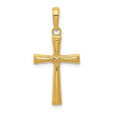 Image of 14K Yellow Gold Shiny-Cut X Cross Pendant
