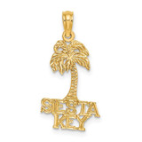 Image of 14K Yellow Gold Siesta Key Under Palm Tree Pendant