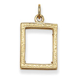 Image of 14K Yellow Gold Small Picture Frame Pendant