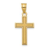 Image of 14K Yellow Gold Small Satin Cross Pendant