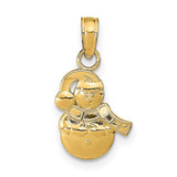 Image of 14K Yellow Gold Snowman Pendant