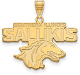 Image of 14K Yellow Gold Southern Illinois University Large Pendant by LogoArt (4Y016SIU)