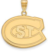 Image of 14K Yellow Gold St. Cloud State Large Pendant by LogoArt (4Y002STC)
