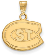 Image of 14K Yellow Gold St. Cloud State Small Pendant by LogoArt (4Y001STC)