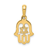Image of 14K Yellow Gold Star Of David Chamseh Pendant