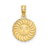 Image of 14K Yellow Gold Sun Pendant