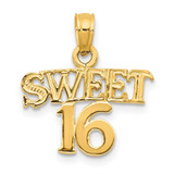 Image of 14K Yellow Gold Sweet 16 Pendant