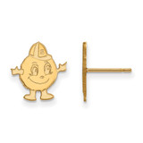 14K Yellow Gold Syracuse University Small Post Earrings by LogoArt (4Y029SYU)