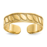 Image of 14K Yellow Gold Textured Repeating Pattern Toe Ring