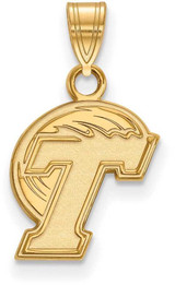Image of 14K Yellow Gold Tulane University Small Pendant by LogoArt