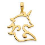 Image of 14K Yellow Gold Unicorn Pendant D5078