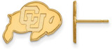Image of 14K Yellow Gold University of Colorado Small Post Earrings by LogoArt (4Y008UCO)