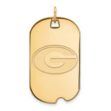 14K Yellow Gold University of Georgia Large Dog Tag by LogoArt