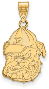 Image of 14K Yellow Gold University of Georgia Large Pendant by LogoArt (4Y046UGA)