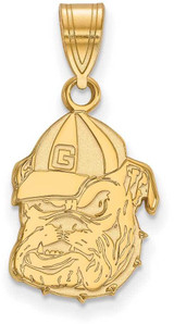 Image of 14K Yellow Gold University of Georgia Medium Pendant by LogoArt (4Y045UGA)