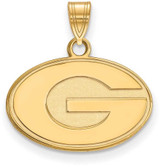 Image of 14K Yellow Gold University of Georgia Small Pendant by LogoArt (4Y002UGA)