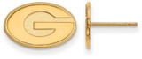 Image of 14K Yellow Gold University of Georgia X-Small Post Earrings by LogoArt 4Y008UGA