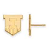 14K Yellow Gold University of Illinois Small Post Earrings by LogoArt (4Y050UIL)