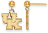 Image of 14K Yellow Gold University of Kentucky Earrings Dangle Ball by LogoArt