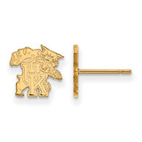 14K Yellow Gold University of Kentucky X-Small Post Earrings by LogoArt 4Y050UK