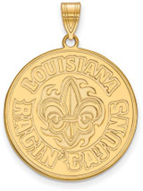 Image of 14K Yellow Gold University of Louisiana at Lafayette XL Pendant by LogoArt