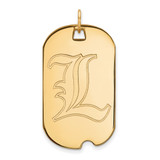 14K Yellow Gold University of Louisville Large Dog Tag by LogoArt