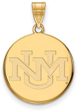 Image of 14K Yellow Gold University of New Mexico Large Pendant by LogoArt (4Y006UNM)