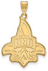 Image of 14K Yellow Gold University of New Orleans XL Pendant by LogoArt