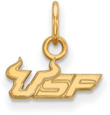 Image of 14K Yellow Gold University of South Florida X-Small Pendant by LogoArt 4Y013USFL