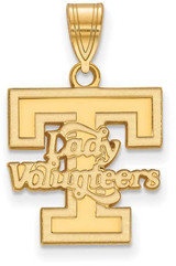 Image of 14K Yellow Gold University of Tennessee Medium Pendant by LogoArt (4Y045UTN)